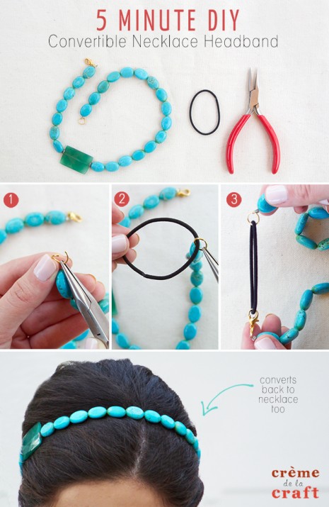DIY-Convertible-Recycled-Necklace-Headband-Craft-Project-Jewelry-Accessories-Fashion