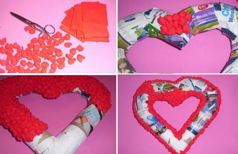 Corona-piñata-en-forma-de-corazon-San-Valentin-Dia-de-los-enamorados-manualidades-reciclado-reciclar-reciclaje-tubos-carton-barato-ahorro-caramelos-dulces-paso-a-paso3